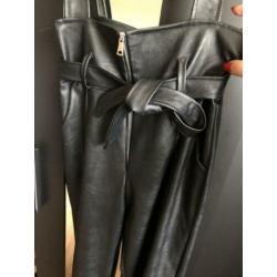 Leren tuin broek maat s/m 1x aangehad