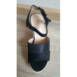 Nieuwe espadrille hakken Lucky Shoes LS5095 Black mt 38