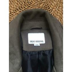 Shine Original biker jack groen / grijs Large slim fit