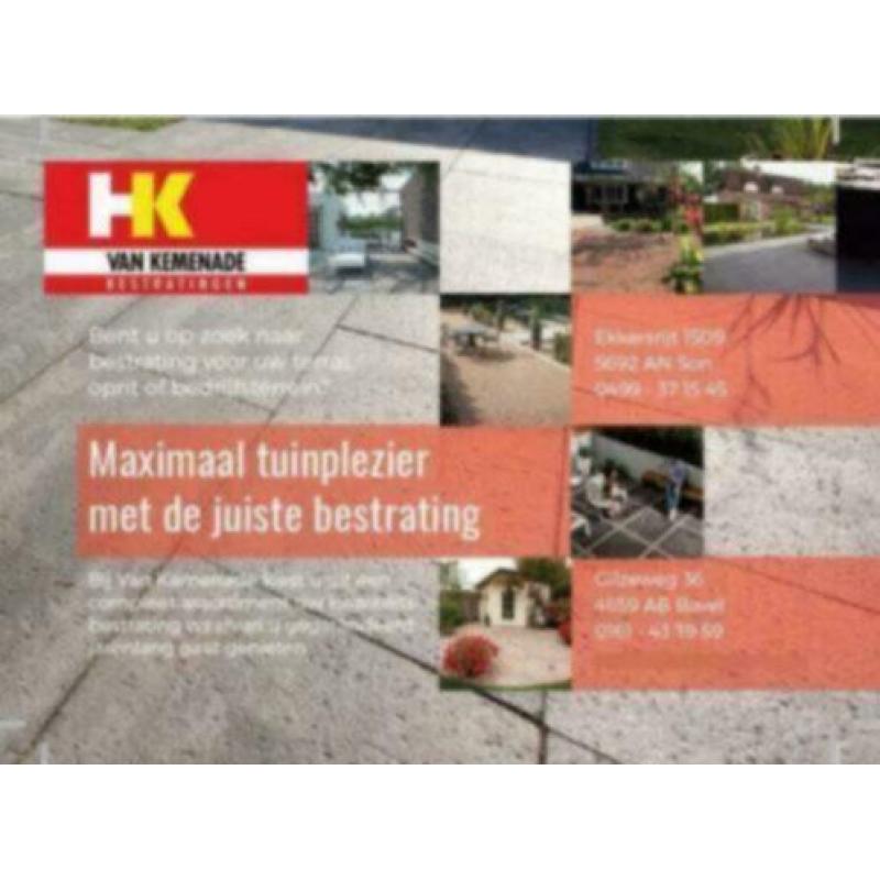partij gebakken klinkerkeien, roodbruin, extra voordelig