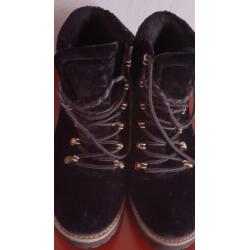 Biker veterlaarzen zwart suede maat 41