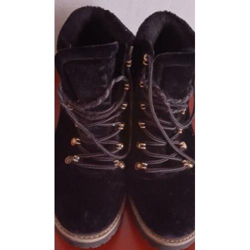 Biker veterlaarzen zwart suede maat 41