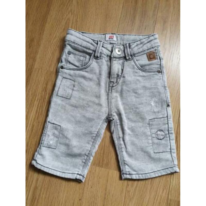 Korte jeans broek grijs Tumble n dry maat 116