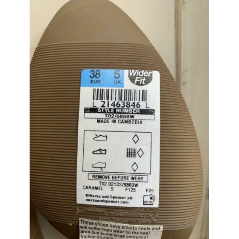 Brand new unworn patent nude heels from M&S size 38 (UK 5)