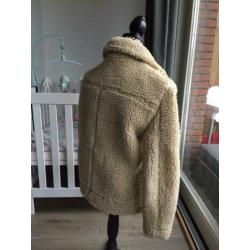 H&M DIVIDED dames winter jas / teddy - wit - maat 36 !