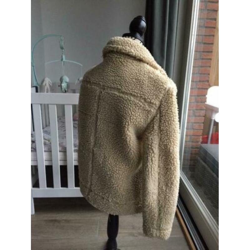 H&M DIVIDED dames winter jas / teddy - wit - maat 36 !