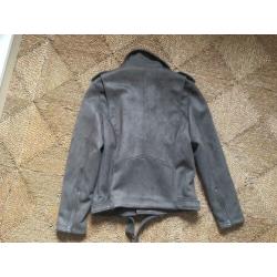 Shine Original biker jack groen / grijs Large slim fit