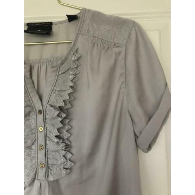 ZGAN Maison Scotch blouse 2 = 36 38 S M muisgrijs bloesje