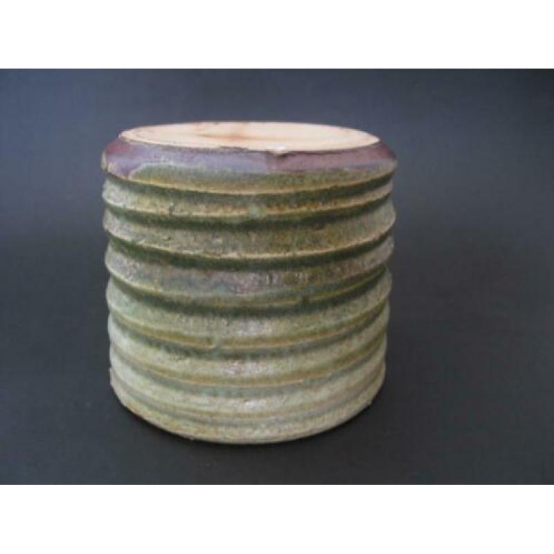 Vintage pot in groen, mogelijk Vest keramiek Gouda