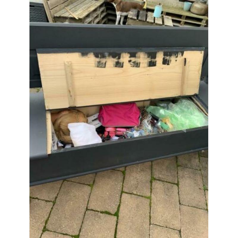 Klep bank antraciet/ zwart mat 150 breed