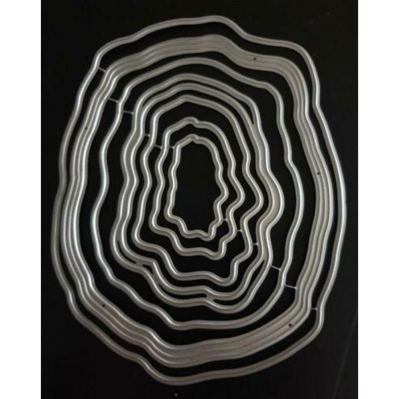 NIEUW Set Metalen Snijmalen Layered Wood Slices