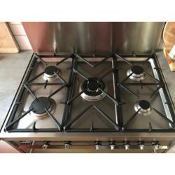 Smeg Fornuis/5-pits/wokbrander/80cm/afzuigkap.
