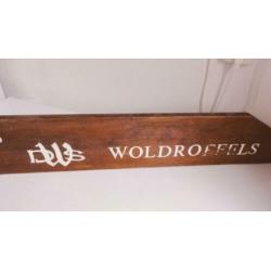 Woldroffels, drumcorps mooi naambord, naamplaat
