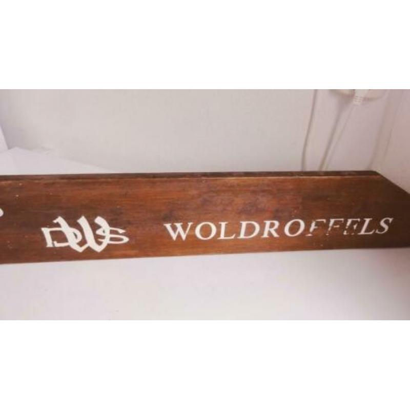 Woldroffels, drumcorps mooi naambord, naamplaat
