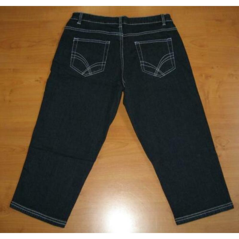 3/4 spijkerbroek donker blauw 38/M.
