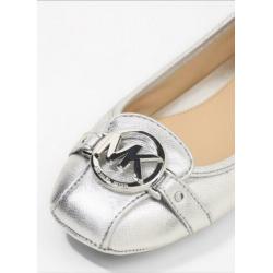 MK Michael Kors ballerina Fulton zilver leer leder