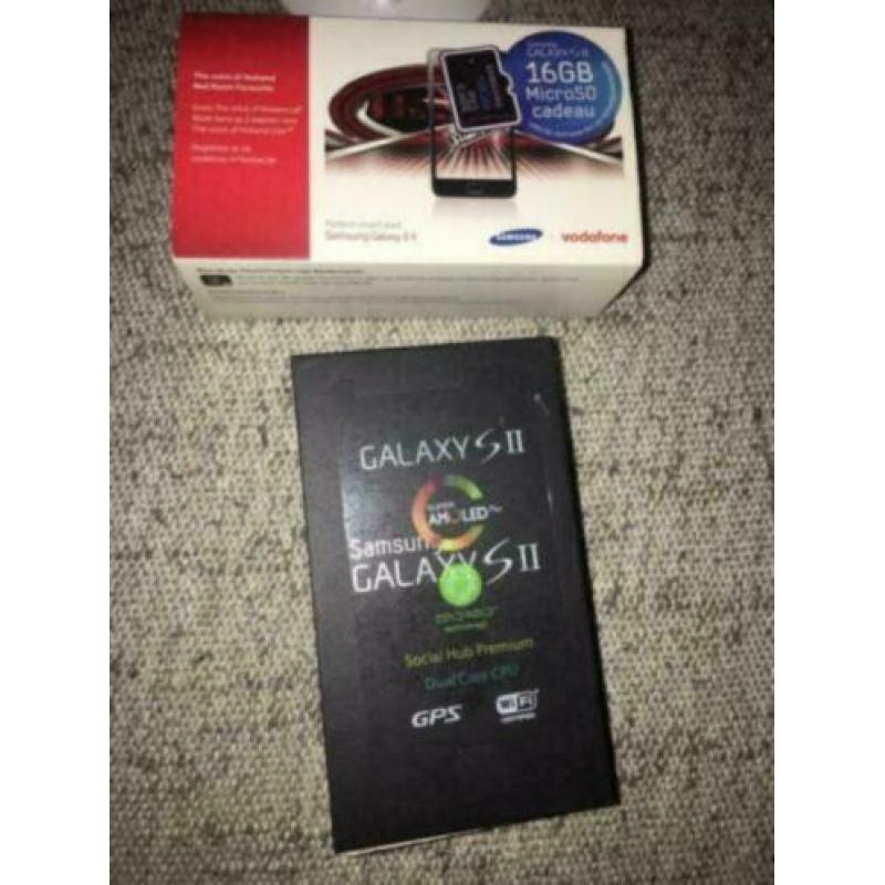 Zwarte Samsung Galaxy S2 Telefoon 16 GB met Doosje