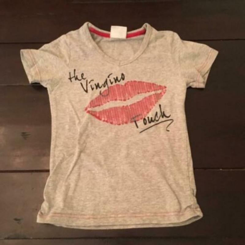 vingino tshirt KUS 110-16 grijs/rood MT 6