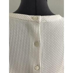 VANILIA top in wafelstructuur, offwhite, maat 38
