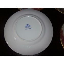 6x gebaksbordje van coalport bone china montrose pink