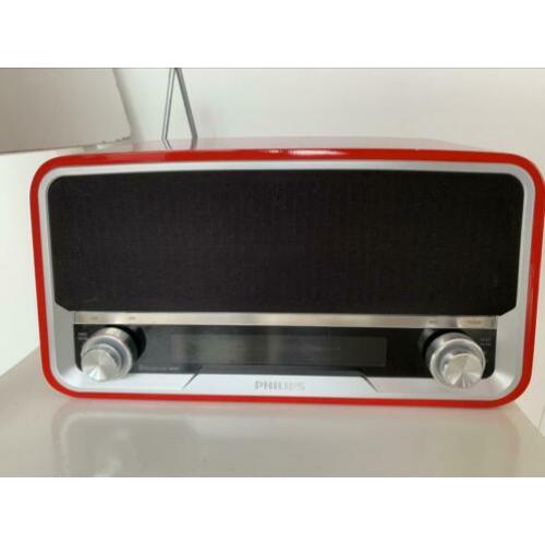 Philips ORT7500 retro radio met bluetooth en DAB rood
