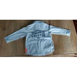 Blouse lange mouw Z8 maat 86 jongen valt groot