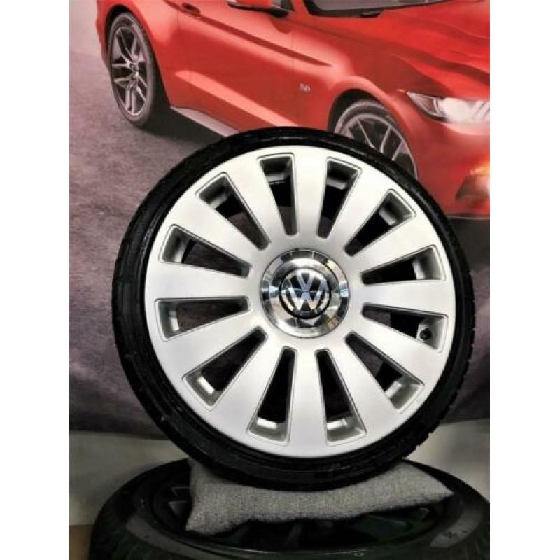 18 inch 5x100 VW Polo Velgen + Zomerbanden