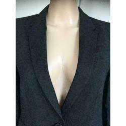 D337 Origineel BURBERRY maat S=34/36 zwart jasje colbert wol