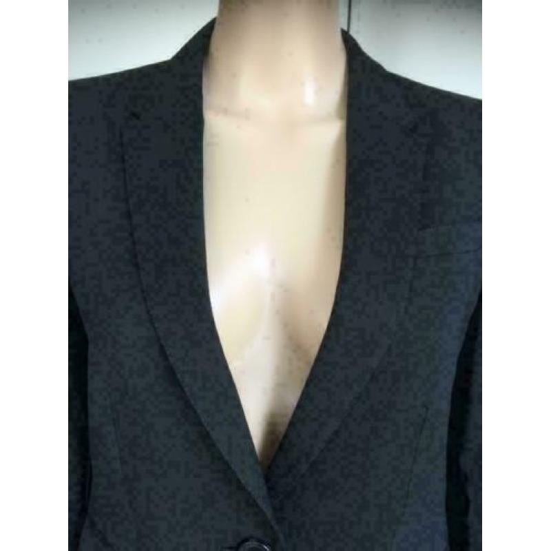 D337 Origineel BURBERRY maat S=34/36 zwart jasje colbert wol