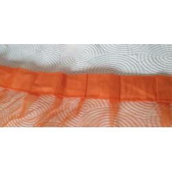 3 stuks oranje glasgordijn