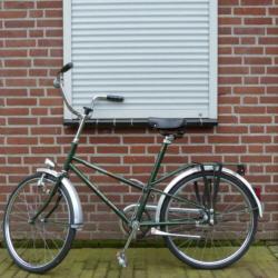 Vintage Gazelle kwikstep , groen +verlichting + terugtraprem