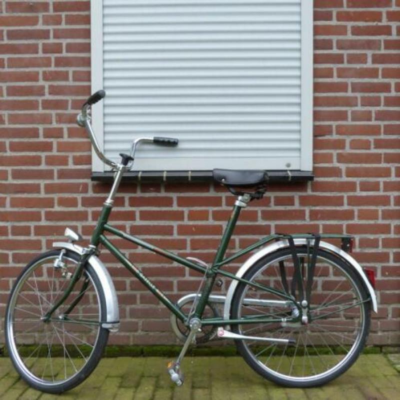 Vintage Gazelle kwikstep , groen +verlichting + terugtraprem