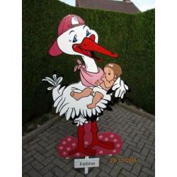 geboortebord baby in rode sportauto geweldige keuze.