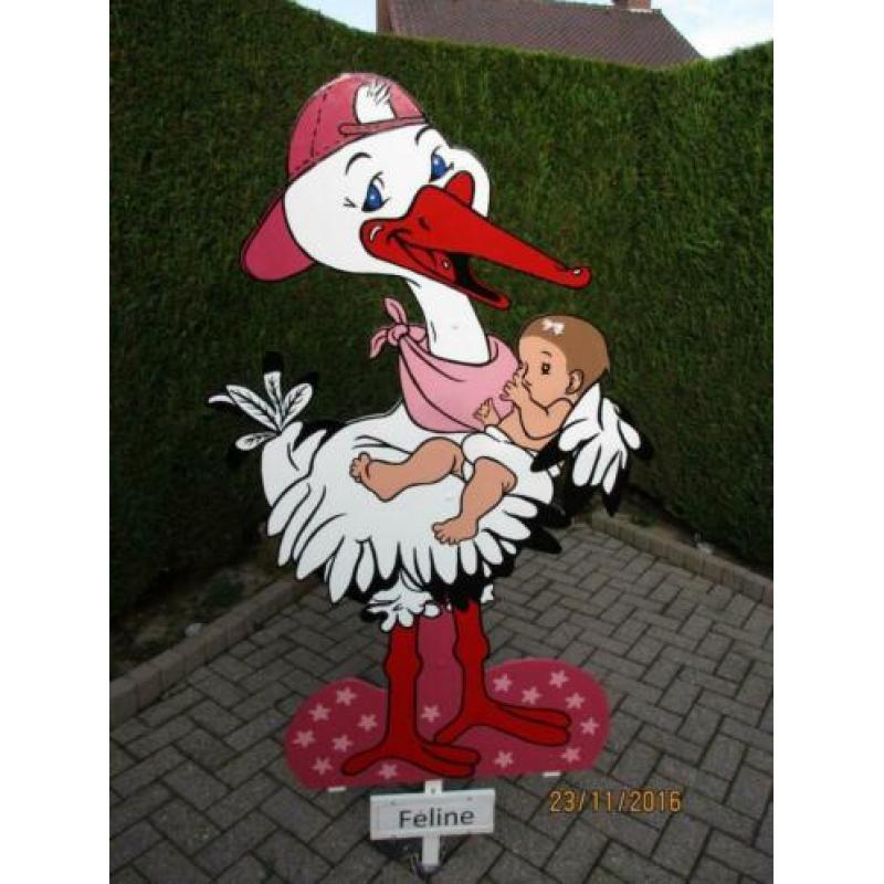 geboortebord baby in rode sportauto geweldige keuze.