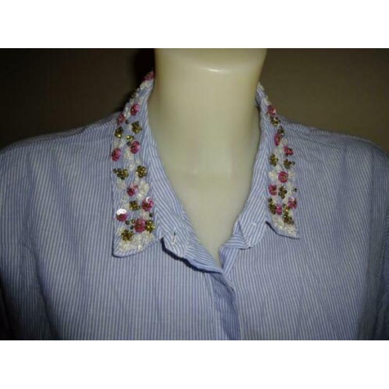 D4A Essentiel Antwerp blouse tuniek pof wijde mouw kraaltjes