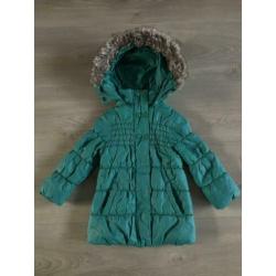 Jilly winterjas jas groen capuchon - maat 92 98