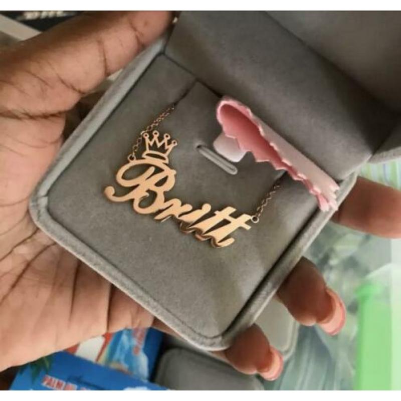 NIEUWE naamkettingen! Ketting met naamplaat ????