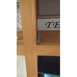 Moderne eiken kast/vitrine
