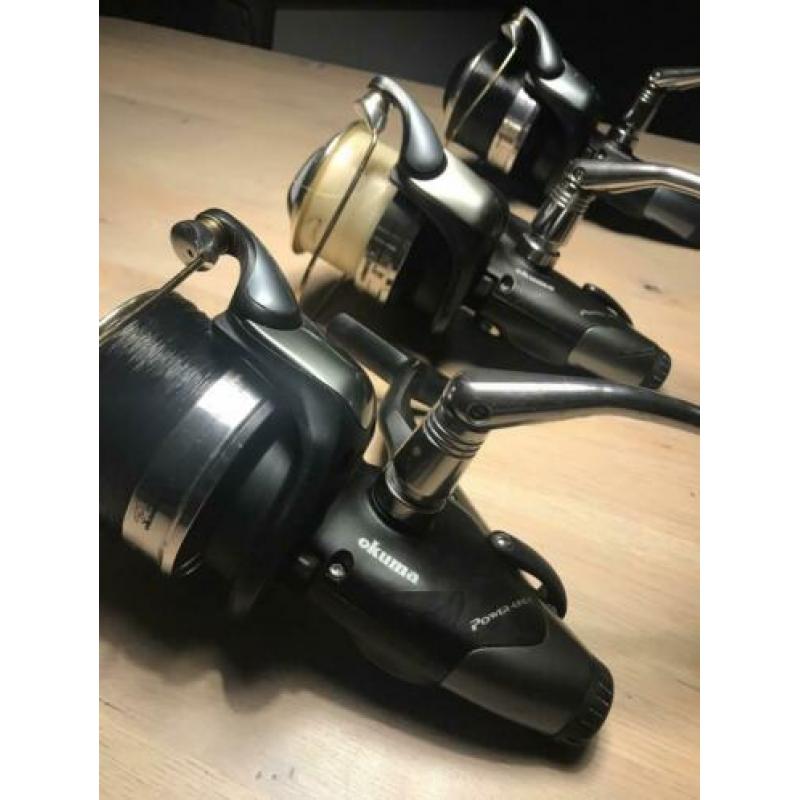 3x Okuma Power-Liner molen met baitrunner