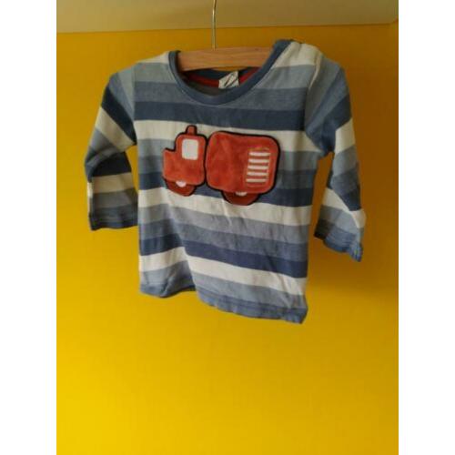 Vrachtwagen shirt lange mouw mt 68 H&M