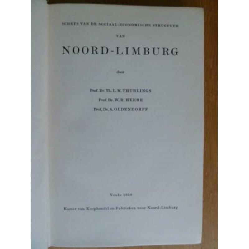 Noord Limburg Schets van sociaal economische structuur 1958