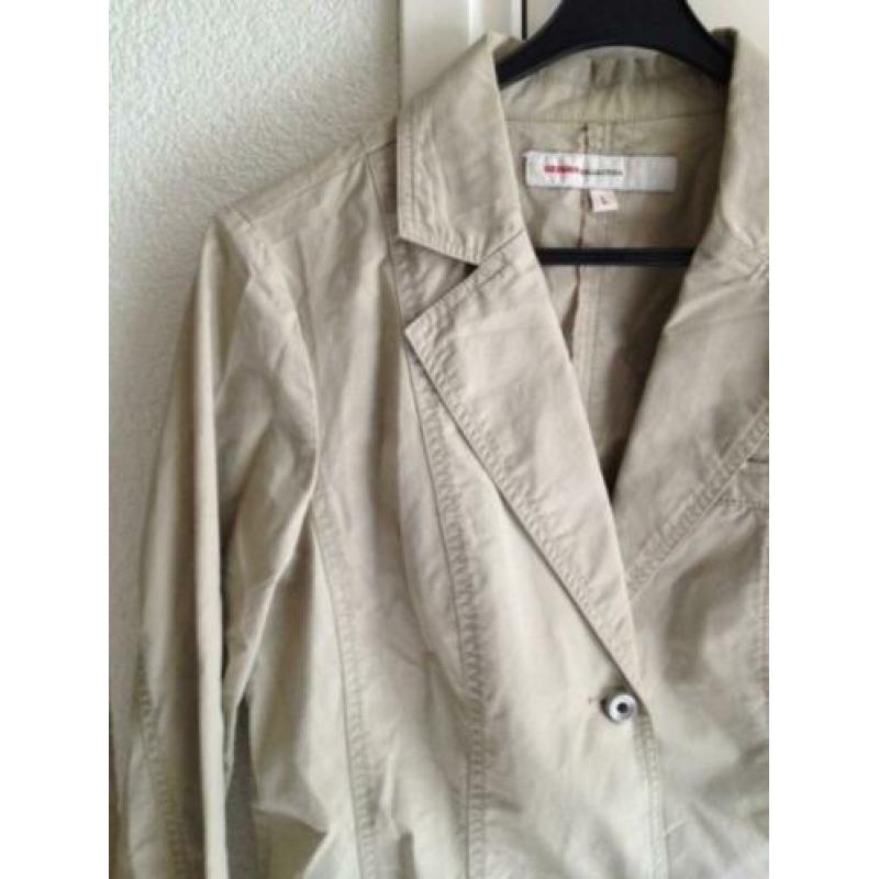 Geisha jeans jasje katoen colbert blazer beige zand / m - l
