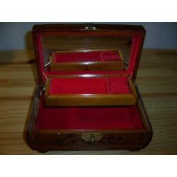 Kistje voor sieraden, snijwerk, chinese uitstraling