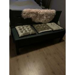 Klep bank antraciet/ zwart mat 150 breed