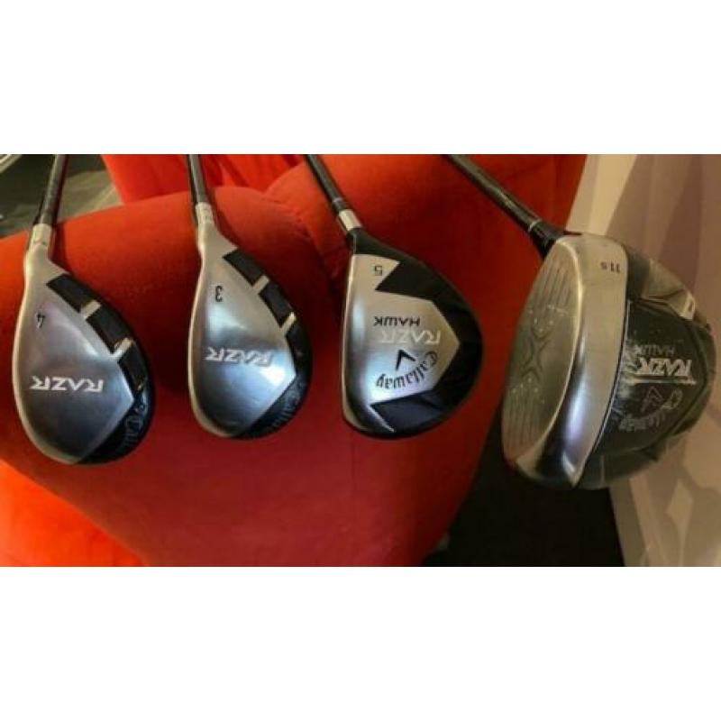 Complete Golfset HR CALLAWAY RAZR Hawk + Bennington tas