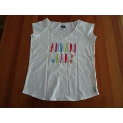 ARMANI wit shirt met de tekst Armani Jeans