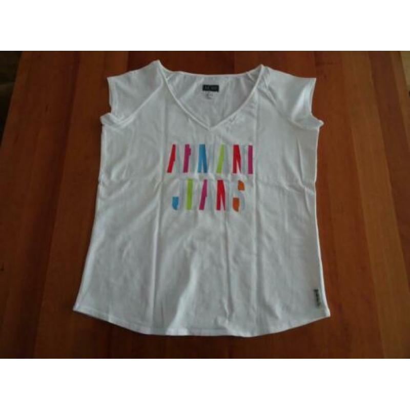ARMANI wit shirt met de tekst Armani Jeans