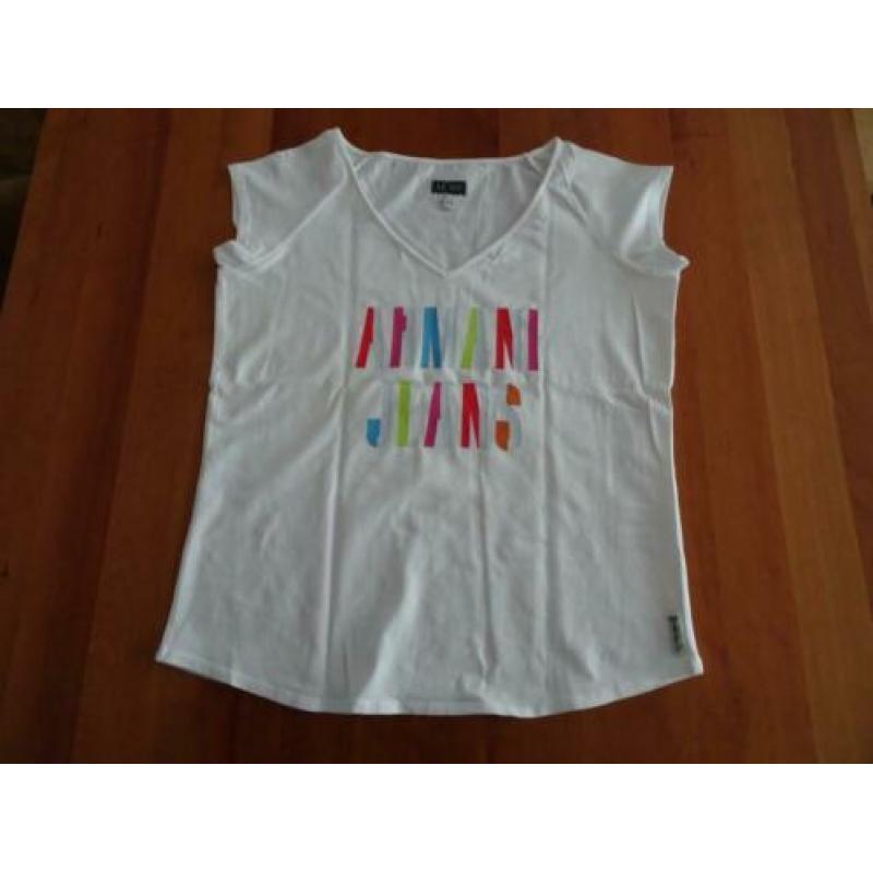 ARMANI wit shirt met de tekst Armani Jeans