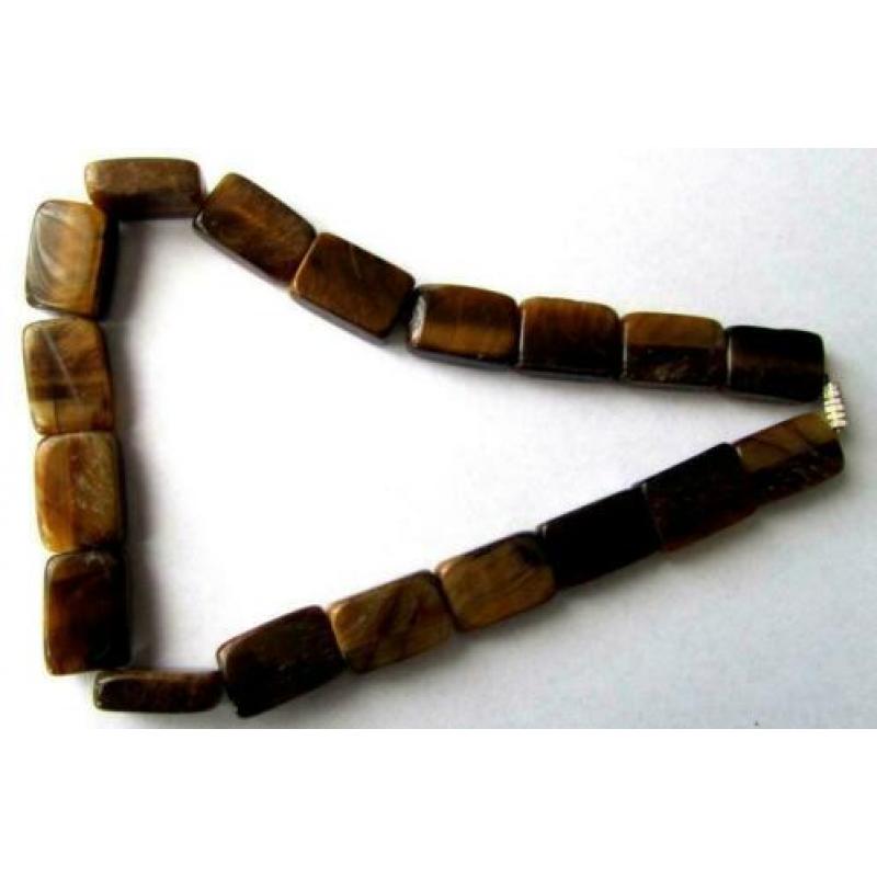 Vintage mooie ketting met grote tijgeroog edelsteen 109 gr