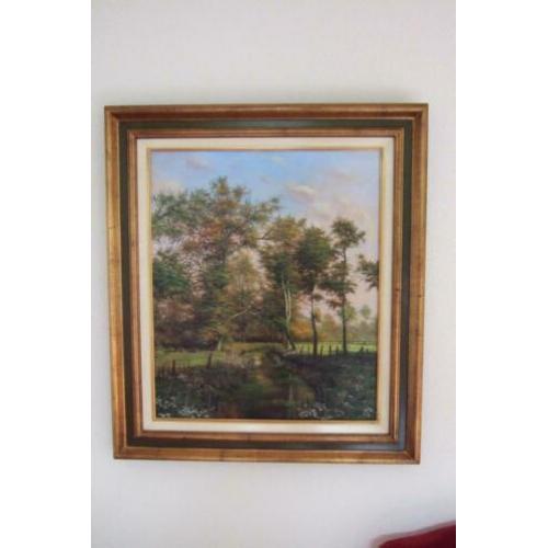 Schilderij van W Brekers 50 x 60 cm